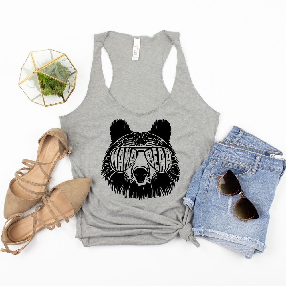 Mama Bear Tank Top Women's Racerback Tank Top
